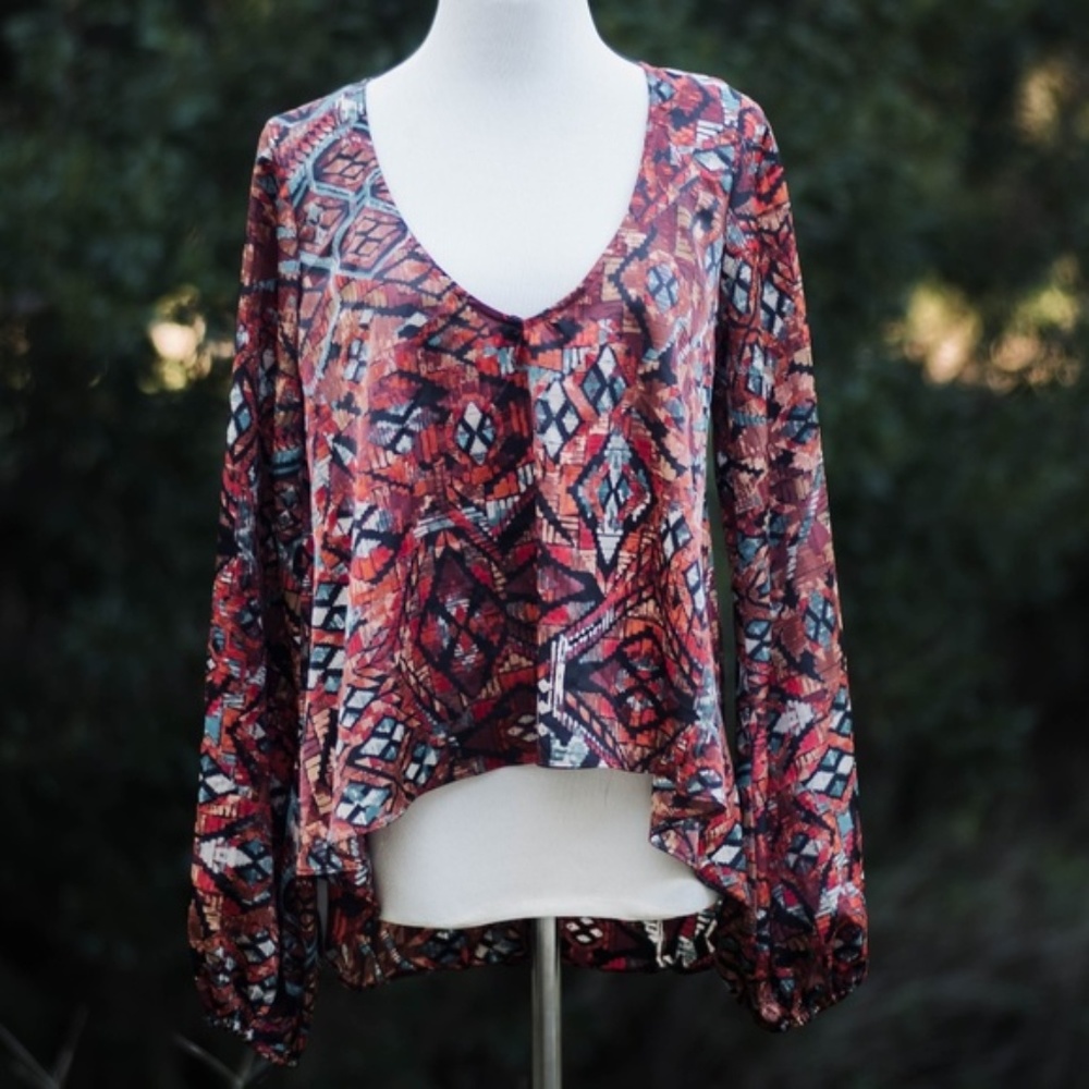 Show Me Your Mumu Chelsea Printed Top – S - Picture 1 of 5